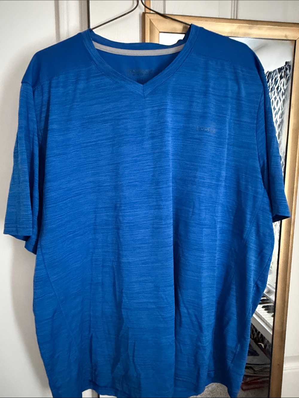 Reebok Men's Royal Blue V-Neck Athletic Tee